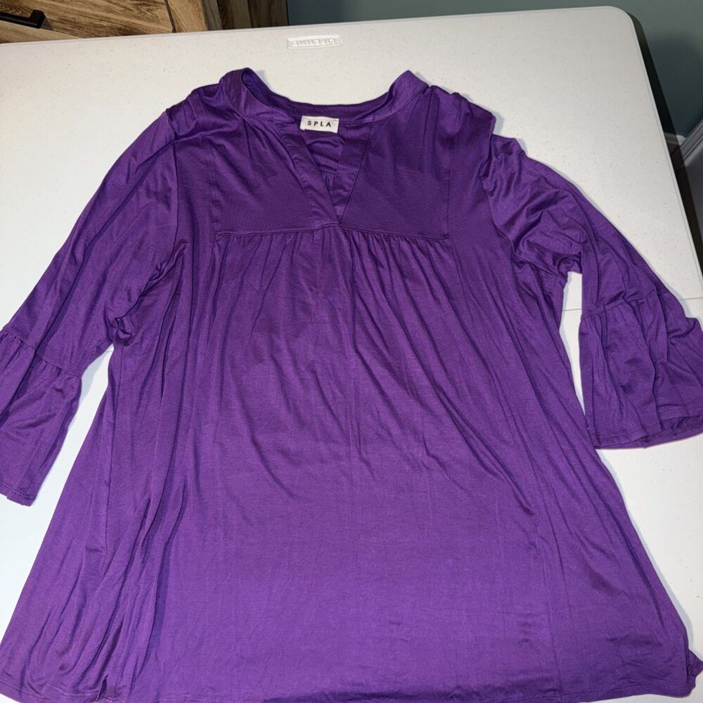 SPLA Women’s Purple Long Balloon Sleeve Shirt 3x